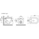 Унитаз с инсталляцией Ceramicanova Vogue CN4008T + Grohe Rapid SL 38775001 с сиденьем Микролифт и клавишей смыва Хром