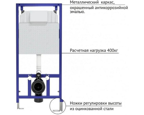 Унитаз с инсталляцией Ceramicanova Vogue CN4008T + Berges Novum D5 040235 с сиденьем Микролифт и Черной матовой клавишей смыва