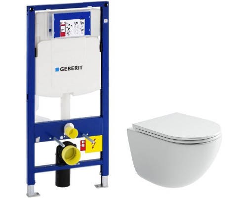 Унитаз с инсталляцией Ceramicanova Vogue CN4008T + Geberit Duofix Sigma UP320 111.300.00.5 с сиденьем Микролифт