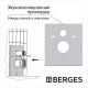 Унитаз с инсталляцией Ceramicanova Vogue CN4008T + Berges Atom 410 040340 с сиденьем Микролифт и Черной матовой клавишей смыва