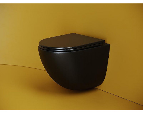 Унитаз Ceramicanova Vogue CN4008TMB подвесной Черный матовый с сиденьем Микролифт