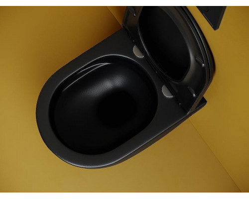 Унитаз Ceramicanova Vogue CN4008TMB подвесной Черный матовый с сиденьем Микролифт