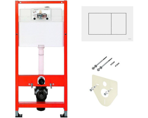 Комплект унитаза Ceramicanova Vogue CN4008T с инсталляцией Tece Base 9400413 с сиденьем Микролифт и Белой клавишей смыва