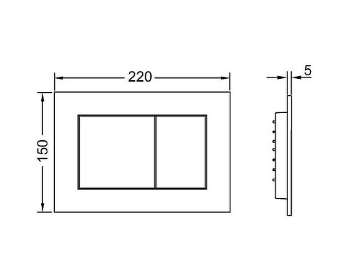 Комплект унитаза Ceramicanova Vogue CN4008T с инсталляцией Tece Now 9400414 с сиденьем Микролифт и Черной матовой клавишей смыва