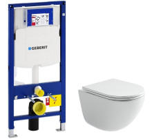 Комплект унитаза Ceramicanova Vogue CN4008T с инсталляцией Geberit Duofix Sigma UP320 111.300.00.5 с сиденьем Микролифт
