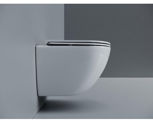 Унитаз подвесной Ceramicanova Альба (Alba) CN11005T цвет Белый с сиденьем Микролифт