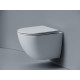 Унитаз подвесной Ceramicanova Альба (Alba) CN11005T цвет Белый с сиденьем Микролифт