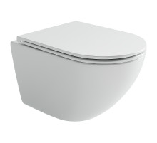 Унитаз подвесной Ceramicanova Вихрь (Whirl) CN11007T цвет Белый с сиденьем Микролифт
