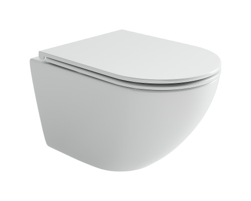 Унитаз подвесной Ceramicanova Вихрь (Whirl) CN11007T цвет Белый с сиденьем Микролифт