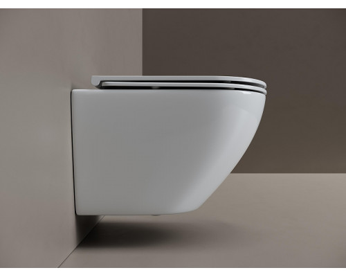 Унитаз подвесной Ceramicanova Вихрь (Whirl) CN11007T цвет Белый с сиденьем Микролифт