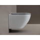 Унитаз подвесной Ceramicanova Вихрь (Whirl) CN11007T цвет Белый с сиденьем Микролифт
