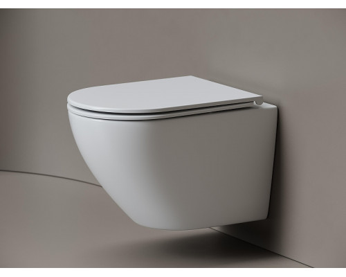 Унитаз подвесной Ceramicanova Вихрь (Whirl) CN11007T цвет Белый с сиденьем Микролифт