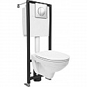 Комплект унитаза с инсталляцией Cersanit Delfi S-SET-DEL/Black/TPL/Cg-w с сиденьем Микролифт и клавишей смыва Хром Комплект унитаза с инсталляцией Cersanit Delfi S-SET-DEL/Black/TPL/Cg-w с сиденьем Микролифт и клавишей смыва Хром