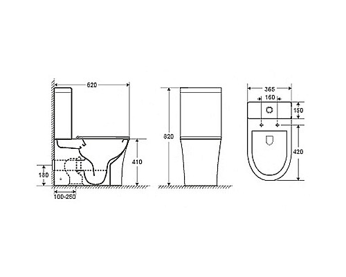 Приобрести Унитаз компакт Cerutti SPA Adige CT7836 с бачком и сиденьем Микролифт в магазине сантехники Santeh-Crystal.ru