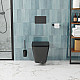 Купить Унитаз Cerutti SPA Maiella Aria MB CT9163 подвесной Черный матовый с сиденьем Микролифт в магазине сантехники Santeh-Crystal.ru