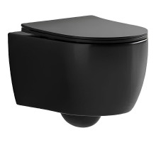 Унитаз Cerutti SPA Oglio Aria MB CT9239 подвесной Черный матовый с сиденьем Микролифт