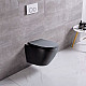 Приобрести Унитаз Cerutti SPA Sella Aria MB CT9160 подвесной Черный матовый с сиденьем Микролифт в магазине сантехники Santeh-Crystal.ru