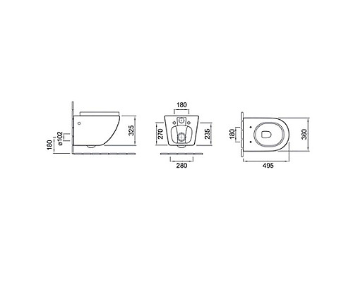 Santeh-Crystal.ru: Унитаз Cerutti SPA Sella Aria MB CT9160 подвесной Черный матовый с сиденьем Микролифт Приобрести Унитаз Cerutti SPA Sella Aria MB CT9160 подвесной Черный матовый с сиденьем Микролифт в магазине сантехники Santeh-Crystal.ru