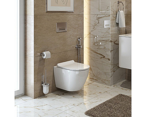 Унитаз Cezares Stylus CZR-513-TH-R/CZR-2011-SC подвесной с сиденьем Микролифт Унитаз Cezares Stylus CZR-513-TH-R/CZR-2011-SC подвесной с сиденьем Микролифт