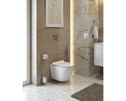 Унитаз Cezares Stylus CZR-513-TH-R/CZR-2011-SC подвесной с сиденьем Микролифт Унитаз Cezares Stylus CZR-513-TH-R/CZR-2011-SC подвесной с сиденьем Микролифт
