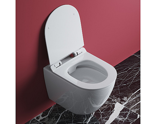 Унитаз Cezares Stylus CZR-513-TH-R/CZR-2011-SC подвесной с сиденьем Микролифт Унитаз Cezares Stylus CZR-513-TH-R/CZR-2011-SC подвесной с сиденьем Микролифт