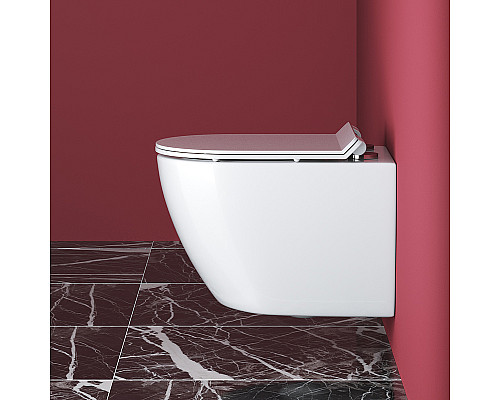 Унитаз Cezares Stylus CZR-513-TH-R/CZR-2011-SC подвесной с сиденьем Микролифт Унитаз Cezares Stylus CZR-513-TH-R/CZR-2011-SC подвесной с сиденьем Микролифт