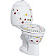Купить Унитаз компакт Creavit Cocuk CK310-11CB00E-FF00+KC0802.01.1000E Белый с декором с сиденьем без бачка в магазине сантехники Santeh-Crystal.ru