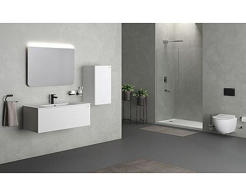 Заказать Комплект унитаза Creavit Free FE322-11CB00E-0000+KC0103.03.0000E с сиденьем Микролифт и инсталляцией Alcaplast Sadroмodul AM101/1120-0001+M578 с Черной матовой клавишей смыва в магазине сантехники Santeh-Crystal.ru