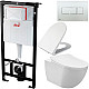 Купить Комплект унитаза Creavit Free FE322-11CB00E-0000+KC0103.03.0000E с сиденьем Микролифт и инсталляцией Alcaplast Sadroмodul AM101/1120-0001+M371 с клавишей смыва Хром в магазине сантехники Santeh-Crystal.ru