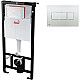 Заказать Комплект унитаза Creavit Terra TP325-11CB00E-0000+KC0103.03.0000E с сиденьем Микролифт и инсталляцией Alcaplast Sadroмodul AM101/1120-0001+M371 с клавишей смыва Хром в магазине сантехники Santeh-Crystal.ru