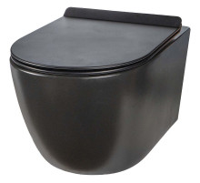 Унитаз Creto Logan L1 1001-002-L1BLMAT подвесной Черный матовый с сиденьем Микролифт