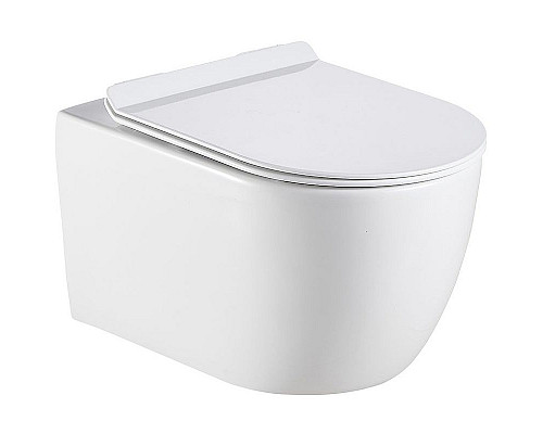 Приобрести Унитаз Creto Logan  L1 1001-001-L1W подвесной Белый с сиденьем Микролифт в магазине сантехники Santeh-Crystal.ru