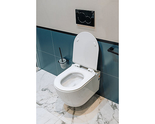 Приобрести Унитаз Creto Logan  L1 1001-001-L1W подвесной Белый с сиденьем Микролифт в магазине сантехники Santeh-Crystal.ru