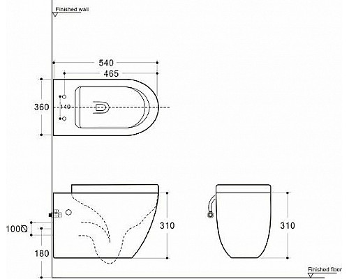 Приобрести Унитаз Creto Logan  L1 1001-001-L1W подвесной Белый с сиденьем Микролифт в магазине сантехники Santeh-Crystal.ru