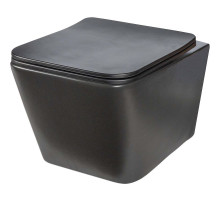 Унитаз Creto Logan L2 1002-002-L2BLMAT подвесной Черный матовый с сиденьем Микролифт