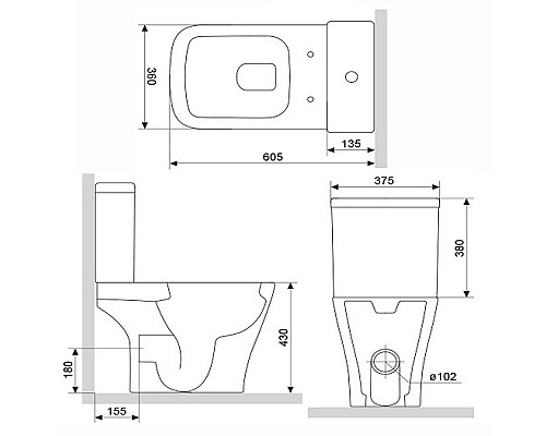 Santeh-Crystal.ru: Унитаз компакт Damixa Titan DX78C8600SC с бачком и сиденьем Микролифт Заказать Унитаз компакт Damixa Titan DX78C8600SC с бачком и сиденьем Микролифт в магазине сантехники Santeh-Crystal.ru
