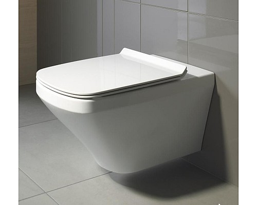 Купить Унитаз Duravit 45510900A1 Rimless подвесной с сиденьем Микролифт в магазине сантехники Santeh-Crystal.ru