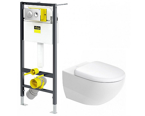 Santeh-Crystal.ru: Комплект унитаза Duravit Architec 45720900A1 с инсталляцией Viega Prevista Dry 792855 с сиденьем Микролифт и клавишей смыва Хром Купить Комплект унитаза Duravit Architec 45720900A1 с инсталляцией Viega Prevista Dry 792855 с сиденьем Микролифт и клавишей смыва Хром в магазине сантехники Santeh-Crystal.ru
