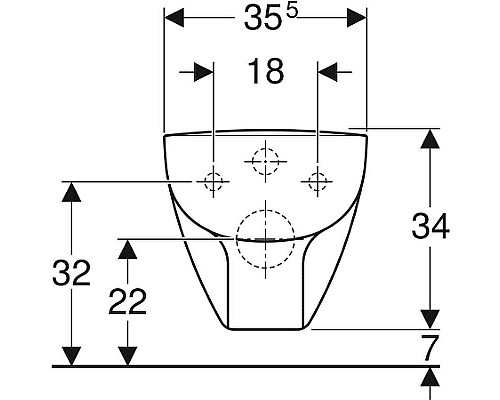 Купить Унитаз Geberit Renova Nr.1 Comprimo New 206145000 подвесной без сиденья Белый в магазине сантехники Santeh-Crystal.ru