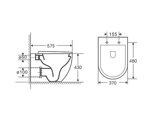 Santeh-Crystal.ru: Унитаз Grossman GR-PR4450S приставной с сиденьем Микролифт Купить Унитаз Grossman GR-PR4450S приставной с сиденьем Микролифт в магазине сантехники Santeh-Crystal.ru