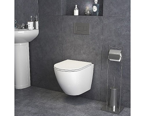 Приобрести Комплект унитаза Grossman GR-4455S с инсталляцией Grohe Rapid SL 38772001 с сиденьем Микролифт и клавишей смыва Хром в магазине сантехники Santeh-Crystal.ru