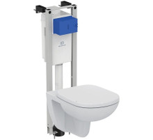 Комплект унитаза с инсталляцией Ideal Standard W440101 с сиденьем Микролифт