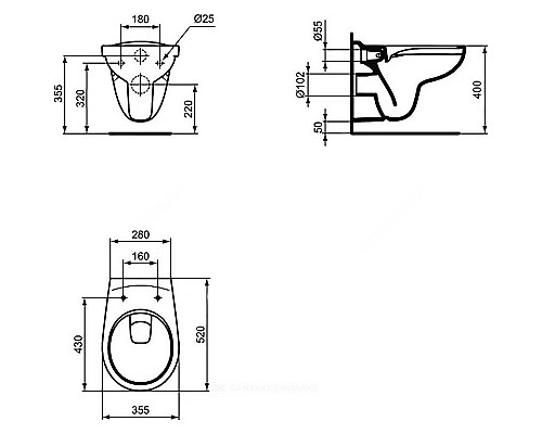 Santeh-Crystal.ru: Унитаз Ideal Standard Asolo R011301 подвесной с сиденьем Микролифт Заказать Унитаз Ideal Standard Asolo R011301 подвесной с сиденьем Микролифт в магазине сантехники Santeh-Crystal.ru
