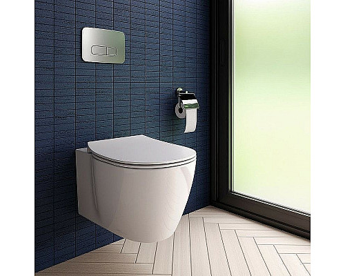 Купить Комплект унитаза с инсталляцией Ideal Standard Connect P211601 с сиденьем Микролифт и клавишей смыва Хром в магазине сантехники Santeh-Crystal.ru