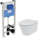 Комплект унитаза с инсталляцией Ideal Standard Connect Air Prosys K819501PA15 с сиденьем Микролифт без клавиши смыва