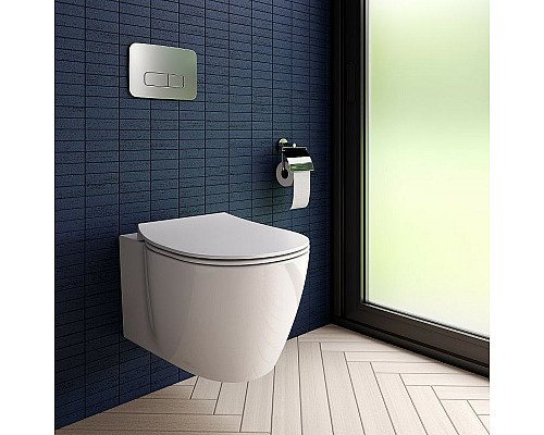 Купить Комплект унитаза с инсталляцией Ideal Standard Connect Prosys E212701 с сиденьем Микролифт и клавишей смыва Хром в магазине сантехники Santeh-Crystal.ru