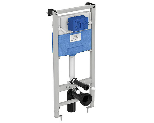 Заказать Комплект унитаза с инсталляцией Ideal Standard Connect Prosys R030701 с сиденьем Микролифт и клавишей смыва Хром в магазине сантехники Santeh-Crystal.ru