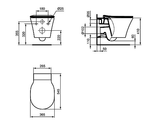 Заказать Комплект унитаза с инсталляцией Ideal Standard Connect Prosys R030701 с сиденьем Микролифт и клавишей смыва Хром в магазине сантехники Santeh-Crystal.ru