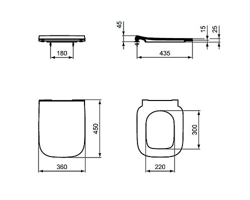 Приобрести Комплект унитаза с инсталляцией Ideal Standard I.Life B I500301 с сиденьем Микролифт в магазине сантехники Santeh-Crystal.ru