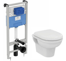 Комплект унитаза с инсталляцией Ideal Standard Prosys Exacto X042601 с сиденьем Микролифт